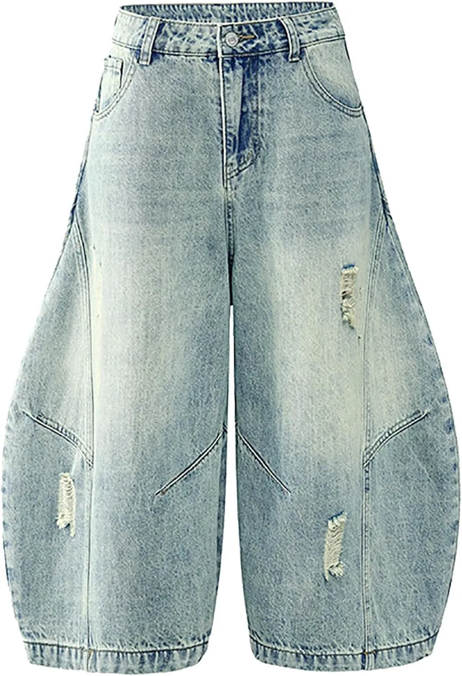 Mens Y2K Vintage Baggy Jean Shorts Wide Leg Hip Hop Mid Loose Denim Shorts with Pockets Streetwear