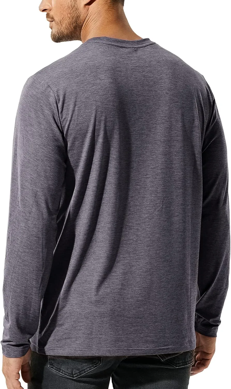 MIER X-Sofort Men's Long Sleeve T-Shirts Lightweight Super Soft Athletic Crew Neck Tees for Running Lounging Casual Workout