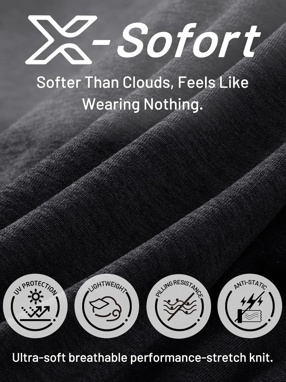MIER X-Sofort Men's Long Sleeve T-Shirts Lightweight Super Soft Athletic Crew Neck Tees for Running Lounging Casual Workout