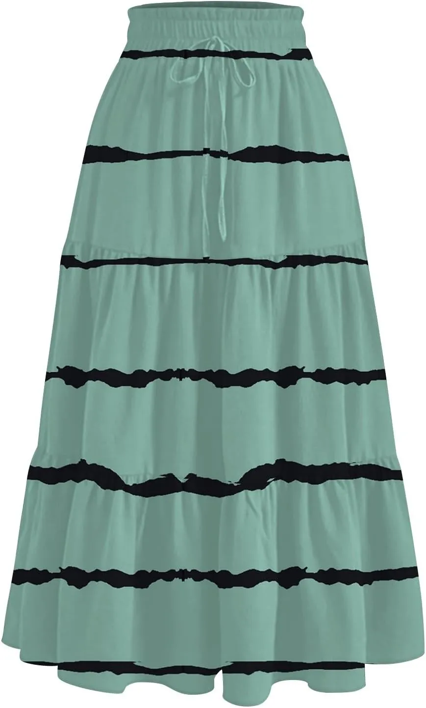 Partys Tapered Hems Skirts Ladies Pop Summer Cozy Loose Women Floral Elastic Waist