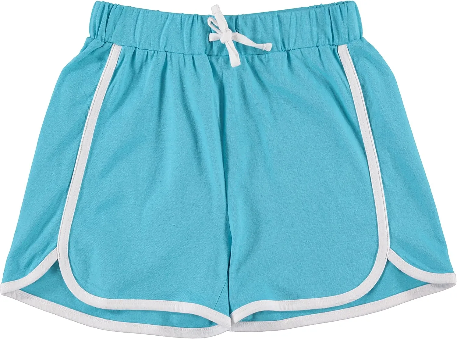 Pink Angel 4 Piece Dolphin Shorts for Girls, Running, Gym Workout Shorts for Kids, Activewear Drawstring Cotton Shorts