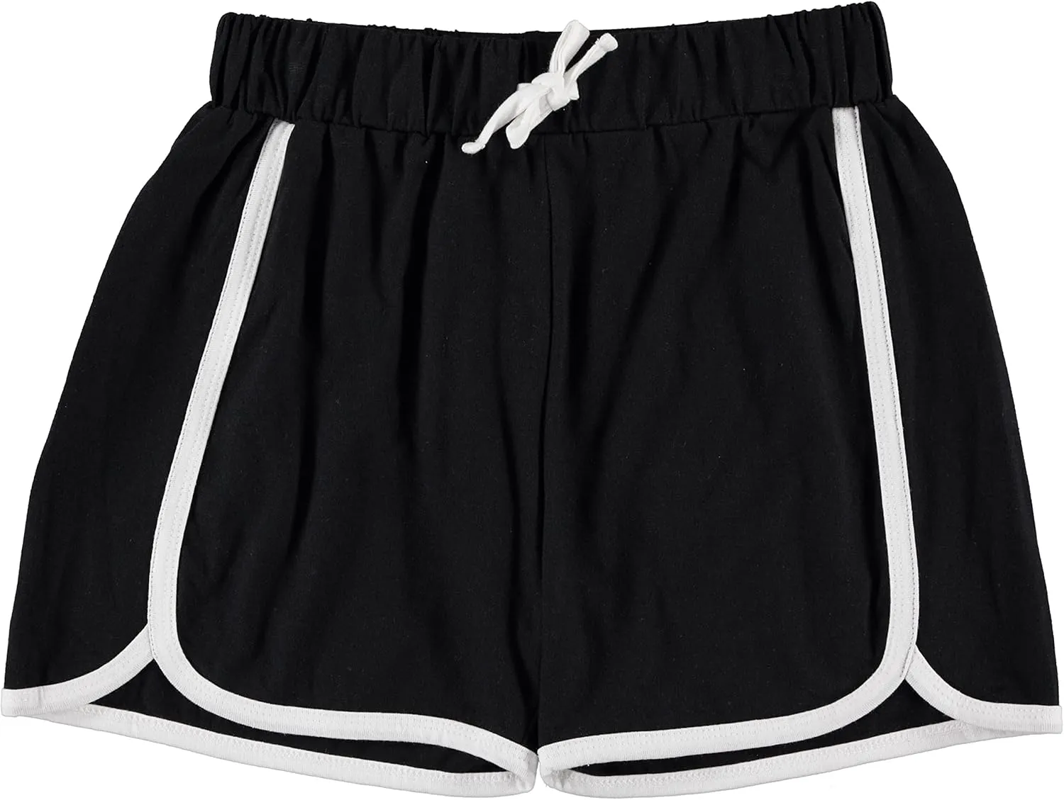 Pink Angel 4 Piece Dolphin Shorts for Girls, Running, Gym Workout Shorts for Kids, Activewear Drawstring Cotton Shorts