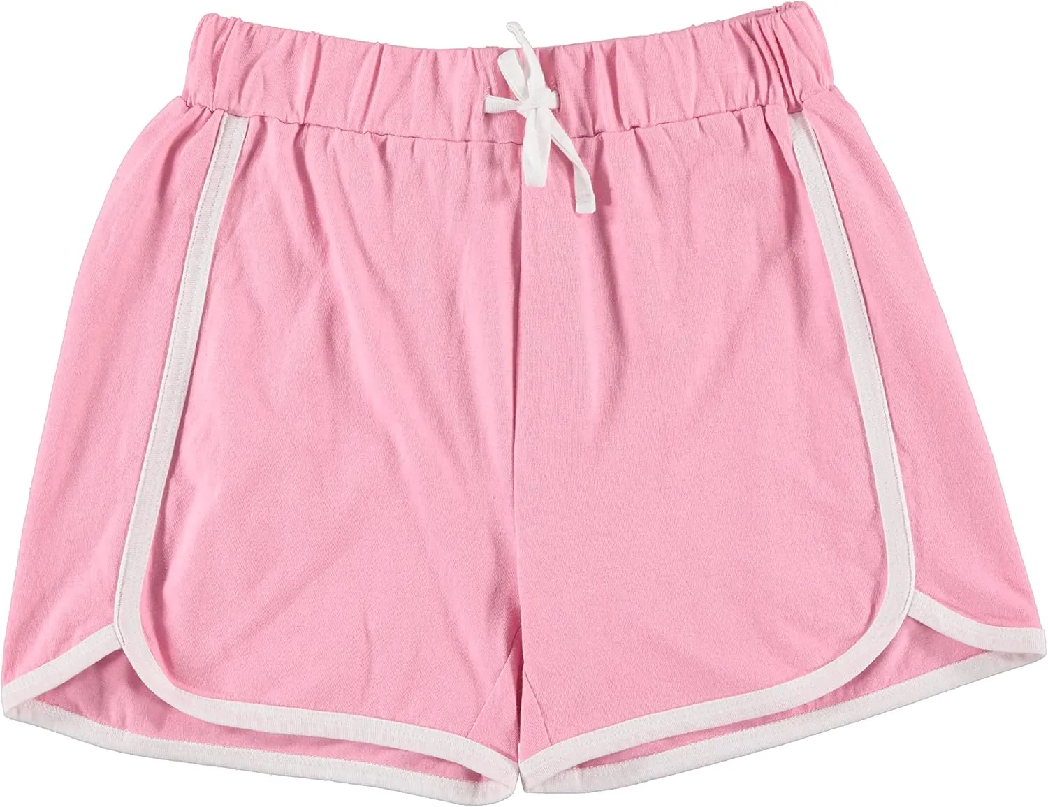 Pink Angel 4 Piece Dolphin Shorts for Girls, Running, Gym Workout Shorts for Kids, Activewear Drawstring Cotton Shorts