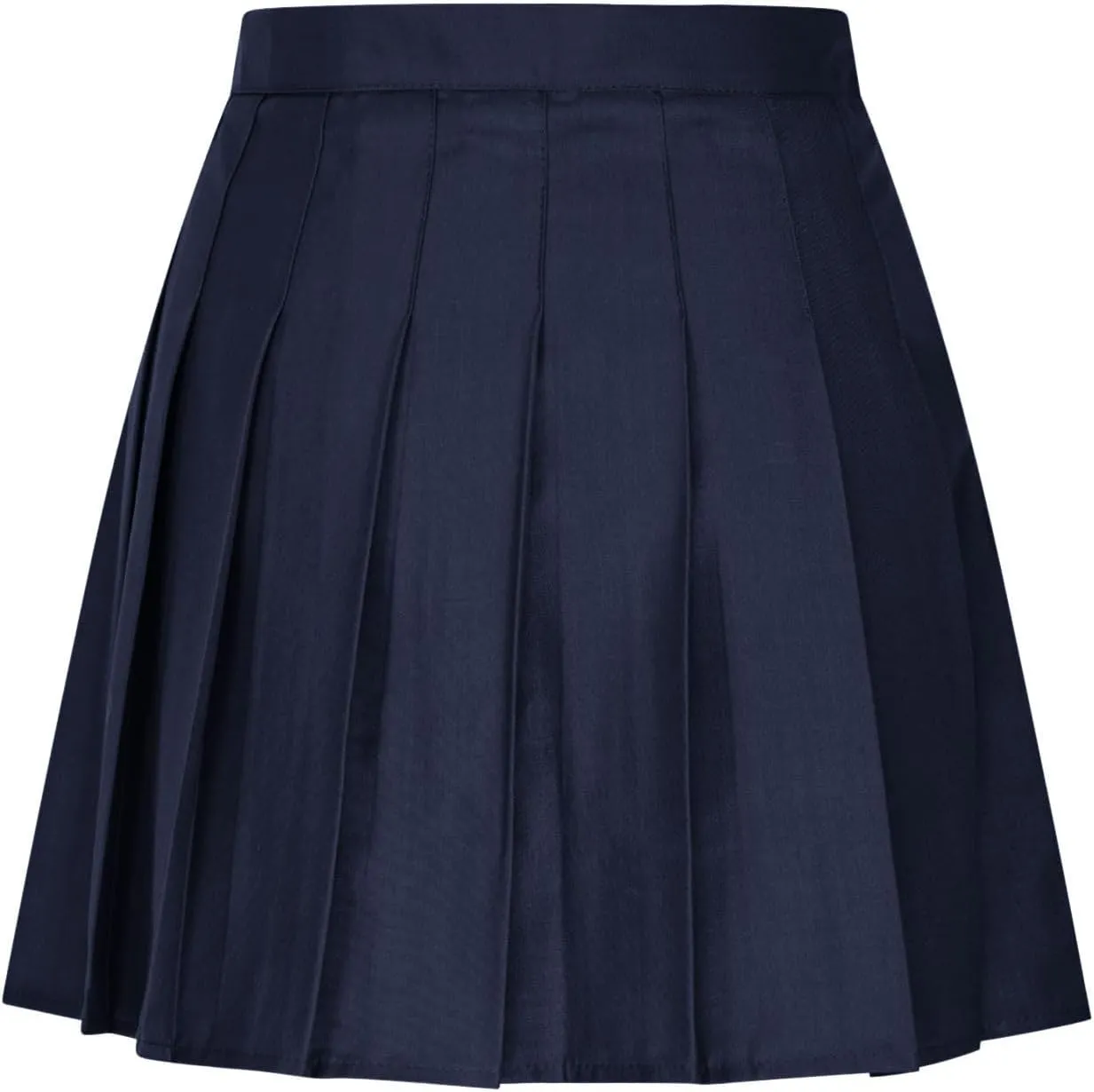 Pleated Skirts for Women High Waisted Zipper Solid Color Athletic Skater Cheerleading A Line Mini Skirt with Shorts