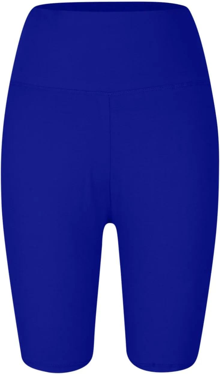 Plus Size Shorts for Women Stretch High Waist Workout Biker Short Leggings with Pocket Summer Fashion Fitness Shorts