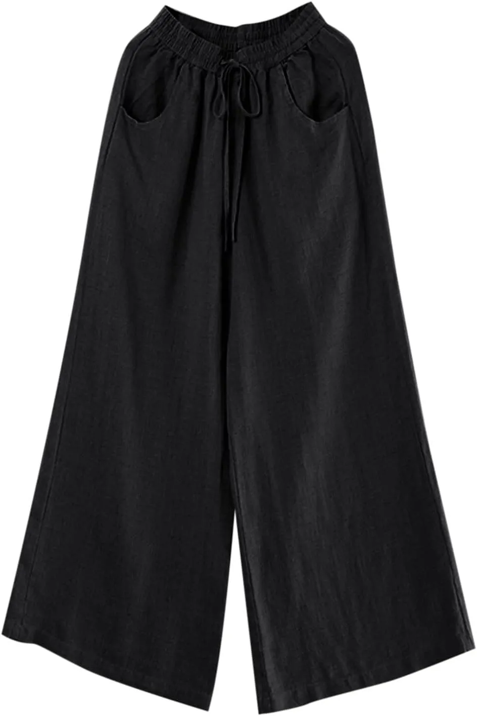 PTOLOCIF Cotton Pants for Women,Baggy Linen Pants Summer Lightweight High Waist Palazzo Pants Loose Straight Leg Pants