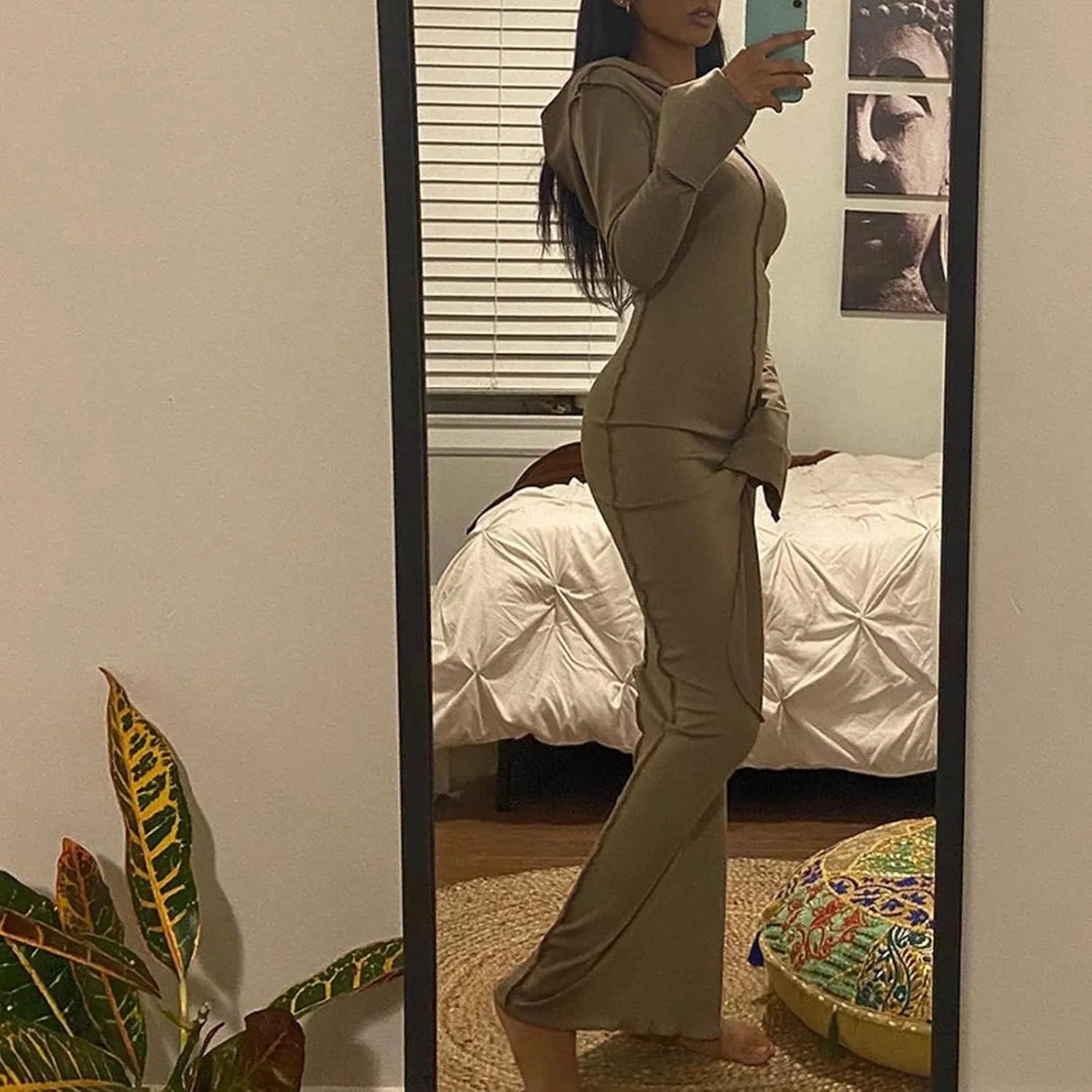 Sexy Hoodie Dress for Women Long Sleeve Bodycon Sweatshirt Dress Casual Maxi Dresses