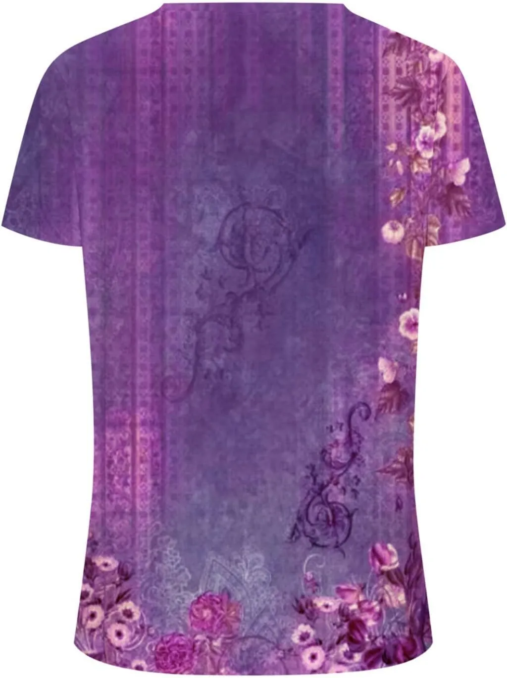 Summer Outfits for Women Short Sleeve Printed Tops Round Neck Trendy Tees Vacation Plus Size Tunics Casual T Shirt