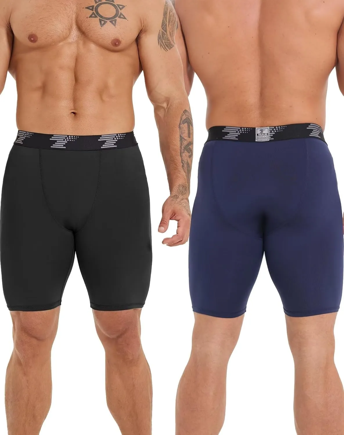 TELALEO 7 Pack Compression Shorts Men Spandex Athletic Underwear Performance Boxer Briefs Workout Baselayer