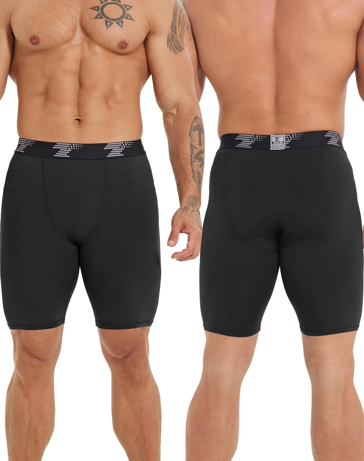 TELALEO 7 Pack Compression Shorts Men Spandex Athletic Underwear Performance Boxer Briefs Workout Baselayer
