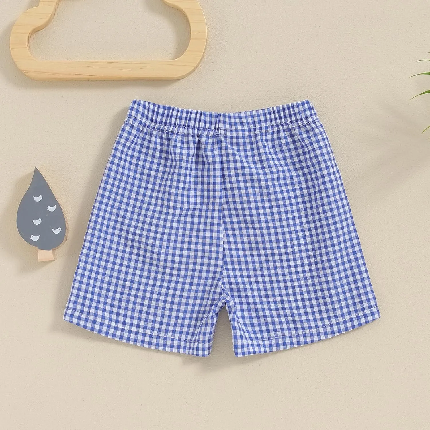 Toddler Boy Shorts Baby Girl Plaid Shorts Elastic Waist Casual Wide Leg Shorts Summer Loose Fitting Lounge Shorts