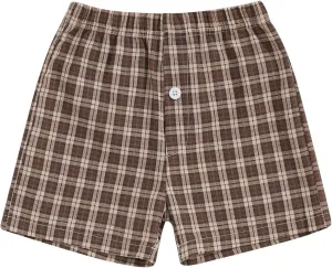 Toddler Boy Shorts Baby Girl Plaid Shorts Elastic Waist Casual Wide Leg Shorts Summer Loose Fitting Lounge Shorts