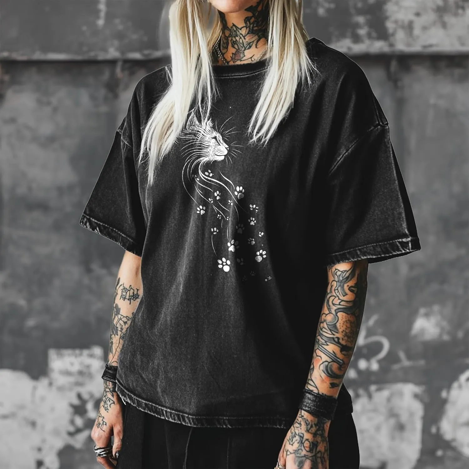 Trendy Shirts for Women Loose Short Sleeve Cotton Plus Size Casual Crew Neck Tees Basic Washed T-Shirts