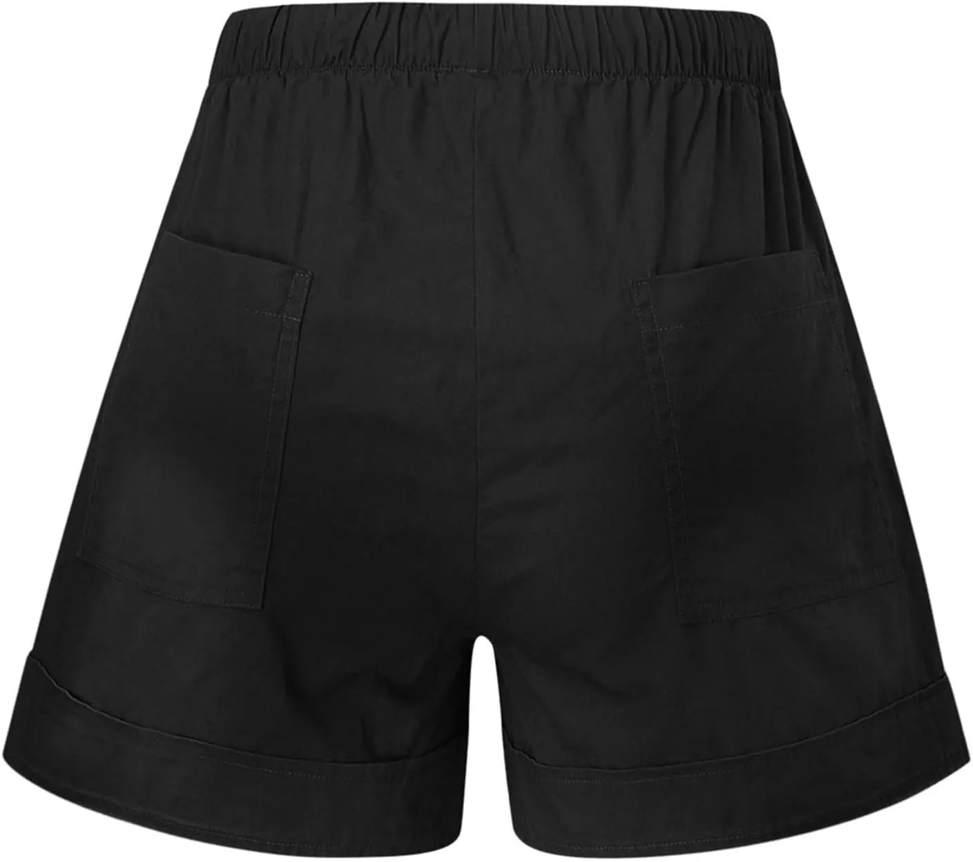 TUNUSKAT Shorts for Women 2024 Elastic High Waist Casual Summer Plus Size Beach Short Pants with Pockets Comfy Lounge Outfits