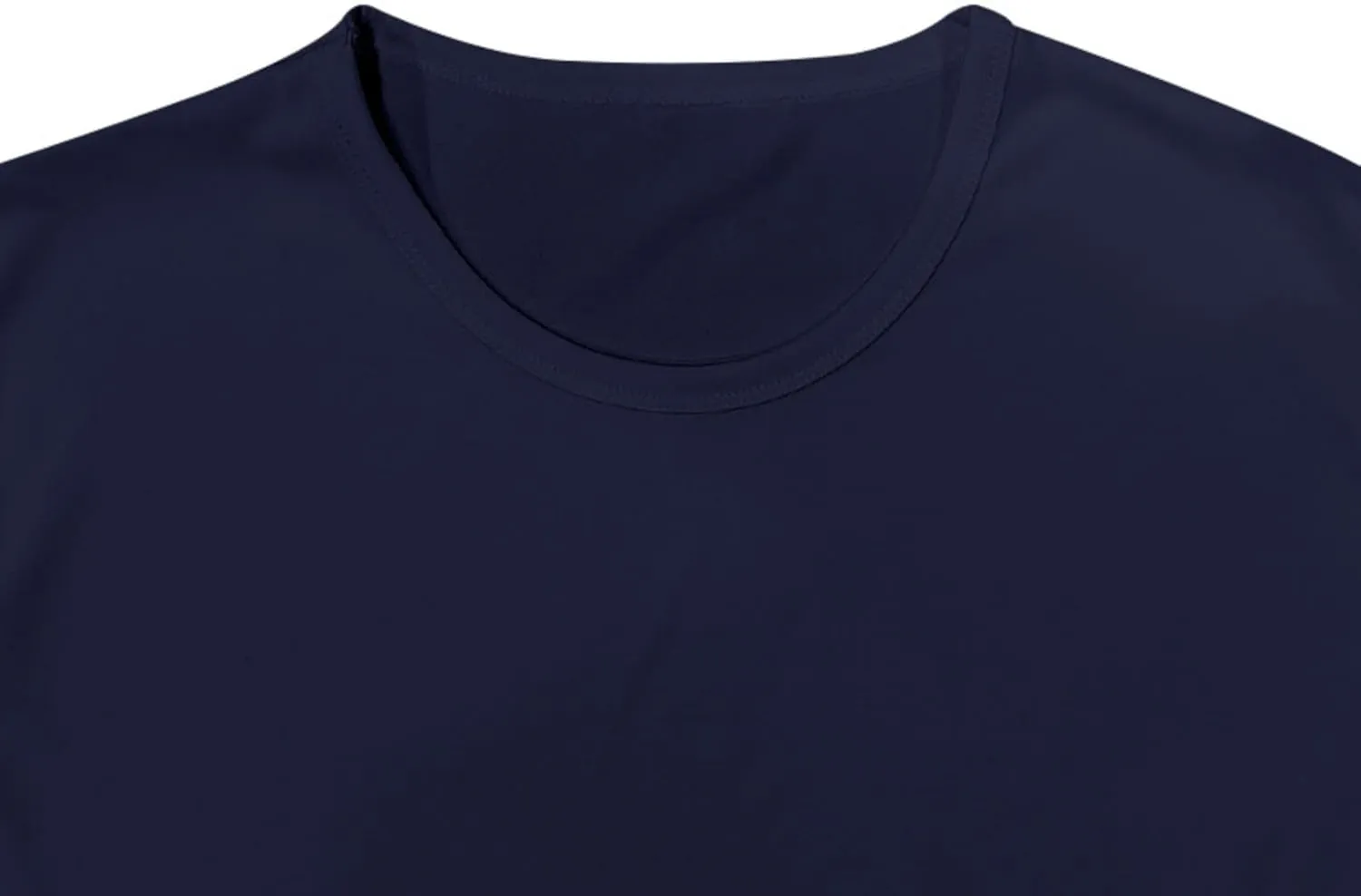 WENKOMG1 Mens Round Neck T-Shirt Quick Dry Solid Color Basic Summer Workout Gym Shirt