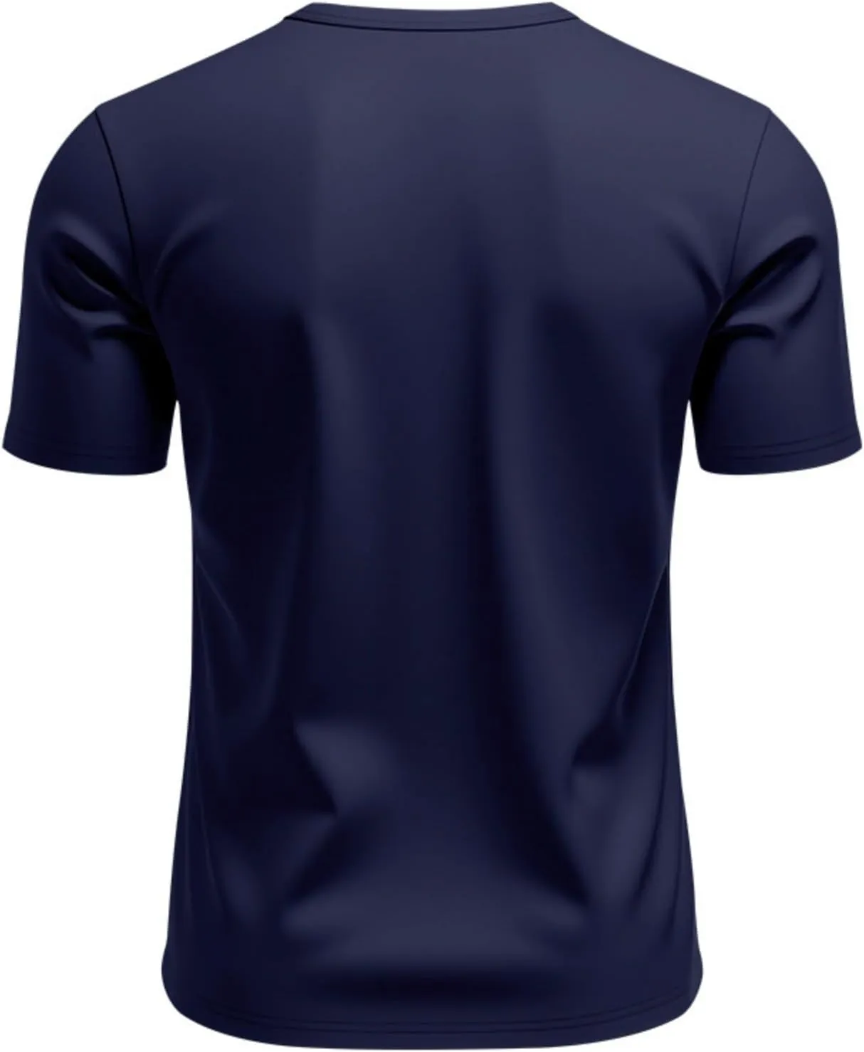 WENKOMG1 Mens Round Neck T-Shirt Quick Dry Solid Color Basic Summer Workout Gym Shirt