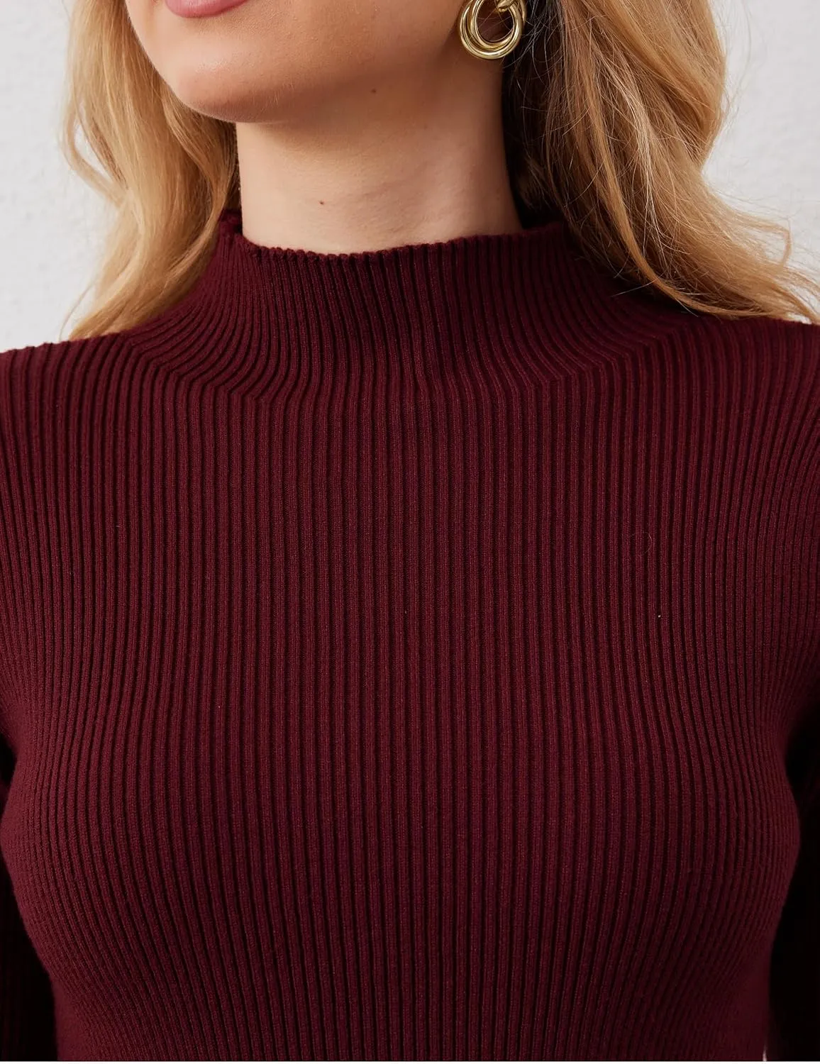 Women Long Sleeve Sweater Maxi Dress Patchwork Slim Fit Flowy Long Dresses Casual A-Line Knit High Neck Dress Fall