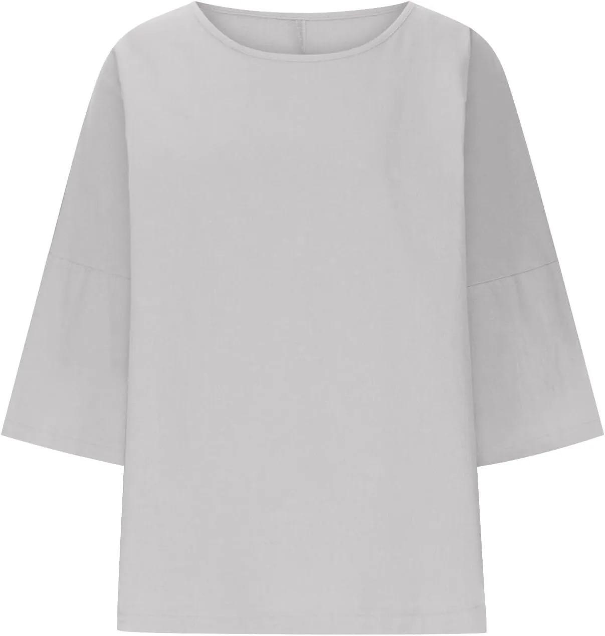 Women Oversized Shirts Cotton Linen Casual Short Sleeve Summer Tops 2025 Plus Size Beach Clothes Crewneck Basic Tees