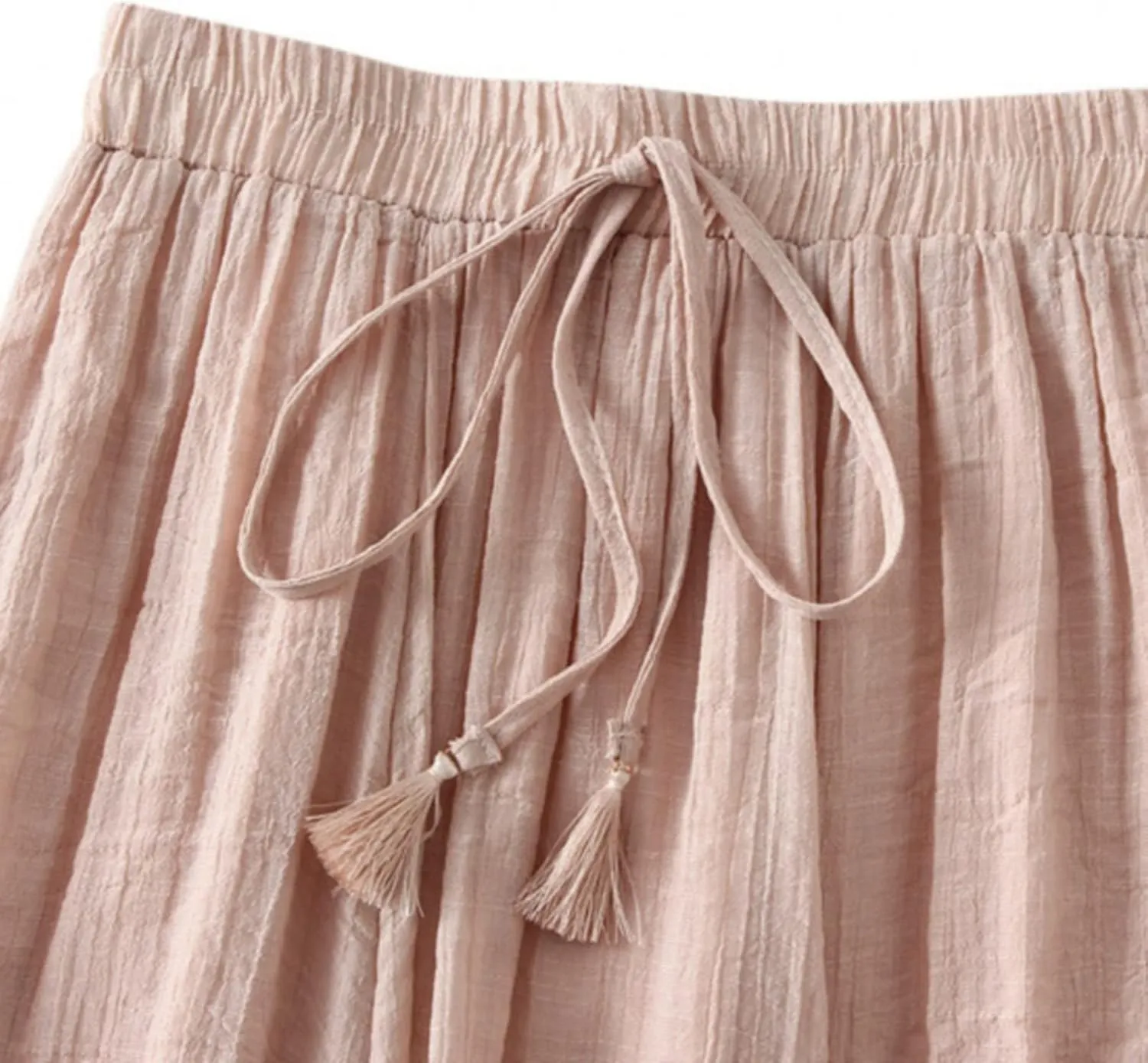 Women Summer Casual Boho Floral Maxi Skirt Elastic High Waist Tiered Pleated Flowy Long Beach Skirt with Pockets