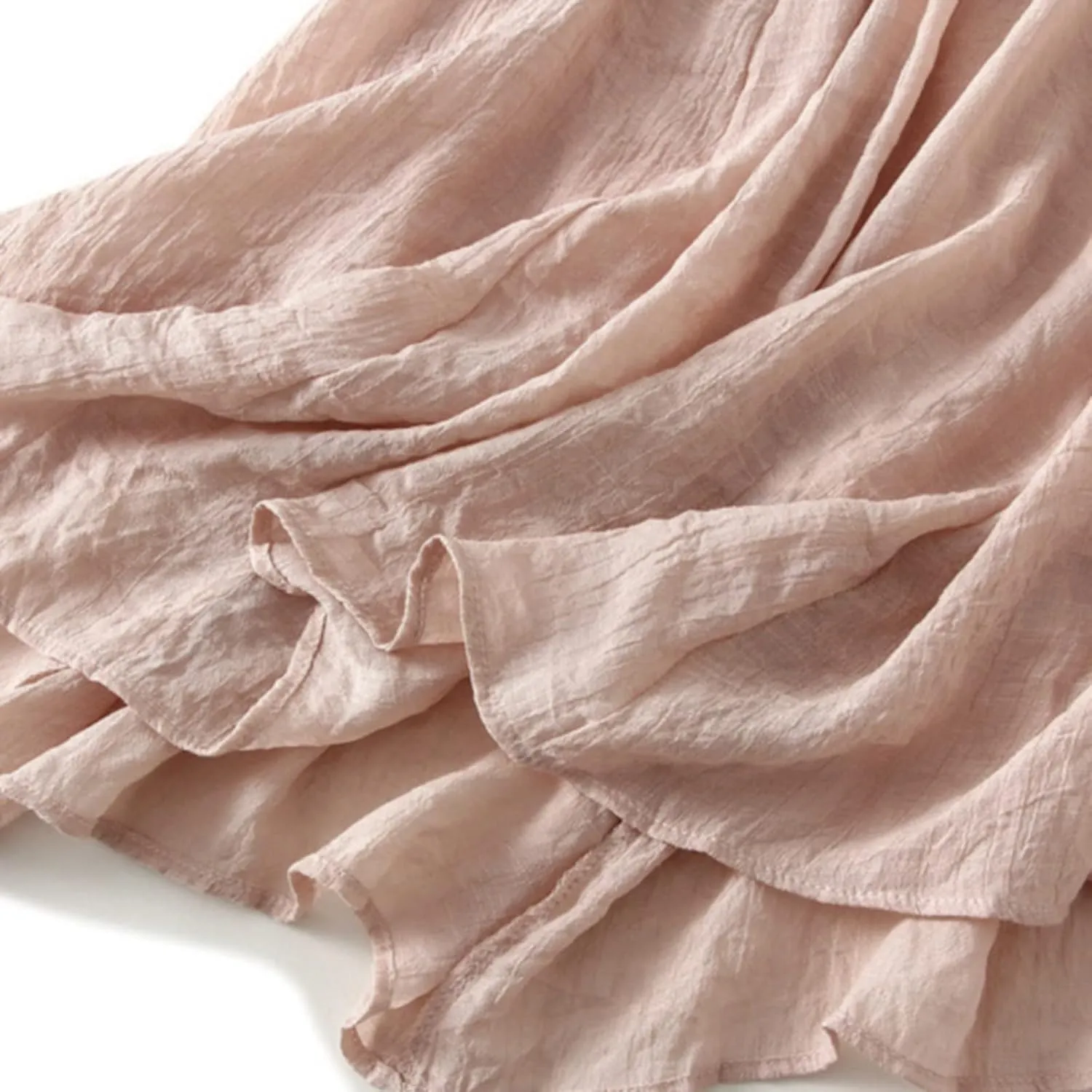 Women Summer Casual Boho Floral Maxi Skirt Elastic High Waist Tiered Pleated Flowy Long Beach Skirt with Pockets