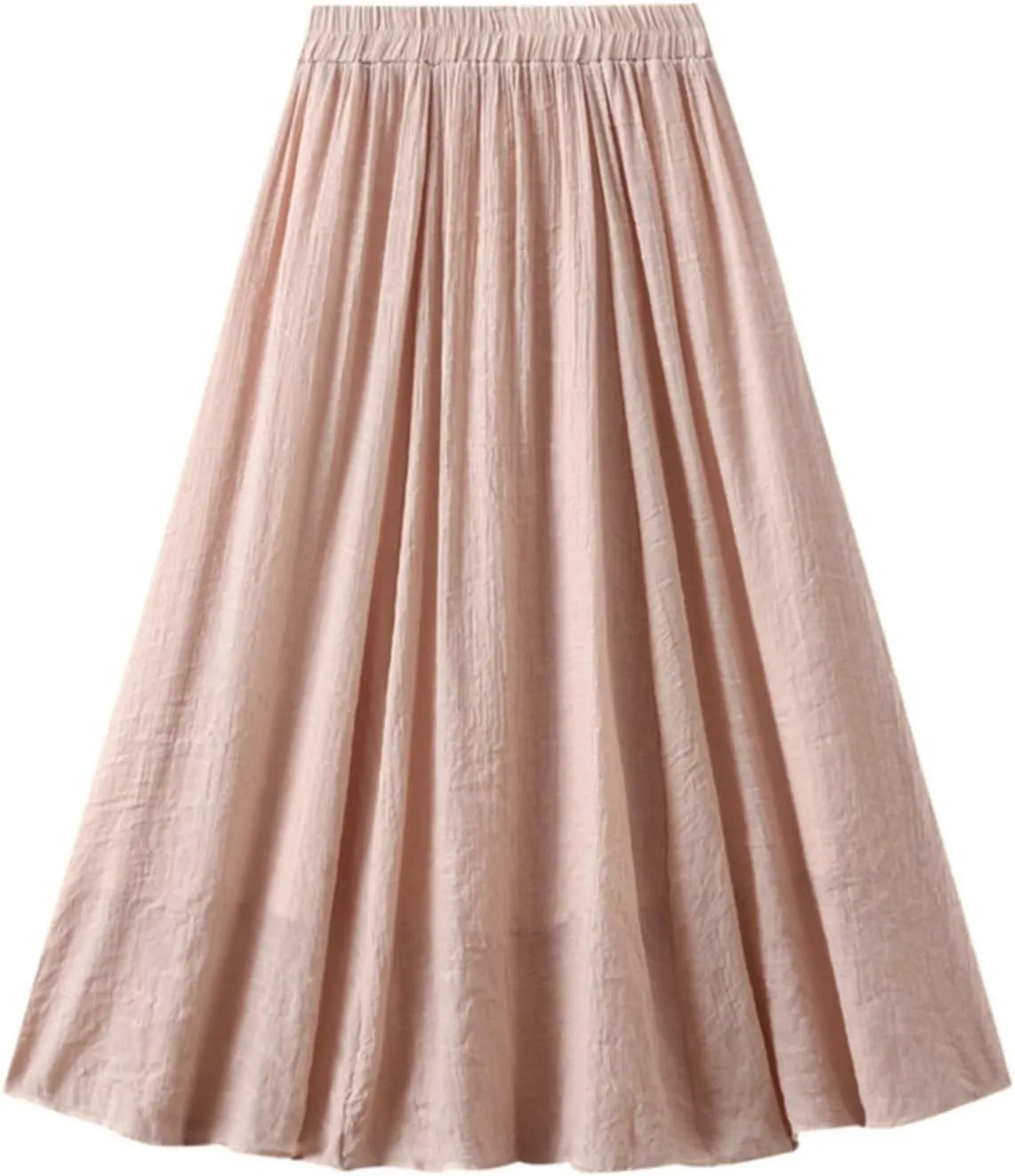 Women Summer Casual Boho Floral Maxi Skirt Elastic High Waist Tiered Pleated Flowy Long Beach Skirt with Pockets