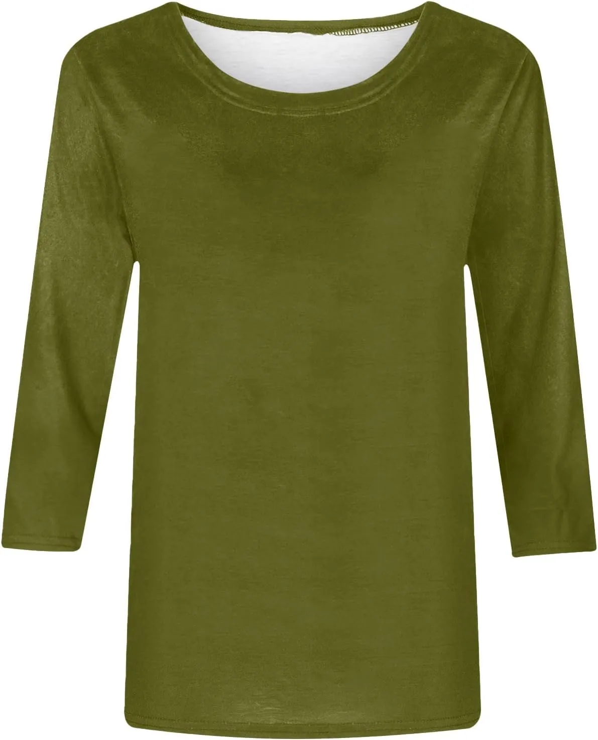 Women Tops Dressy Casual 3/4 Sleeve Plus Size Summer Blouse Loose Fit Tshirts Crewneck Workout Going Out Tops Tees