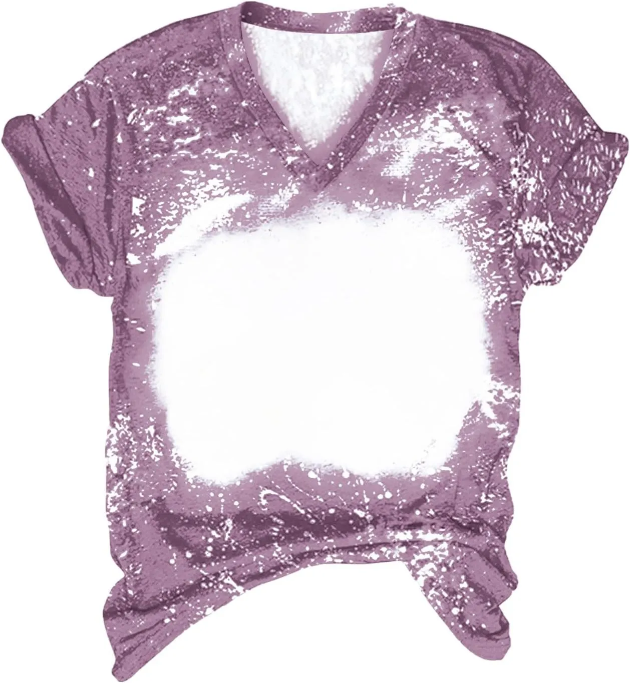 Womens Bleached Sublimation Blank Shirts Short Sleeve Graphic Tees Tops Casual Polyester Tshirt Cute Items Clothes