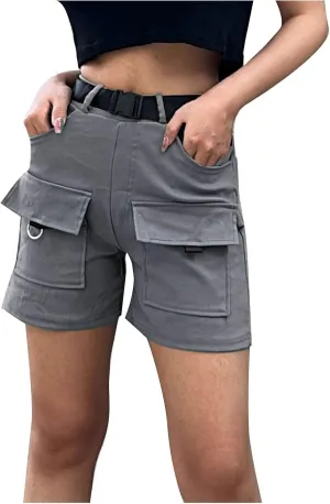 Women's Cargo Shorts Casual Lightweight High Waisted Jeans Shorts Straight Leg Hiking Vacation Outfits