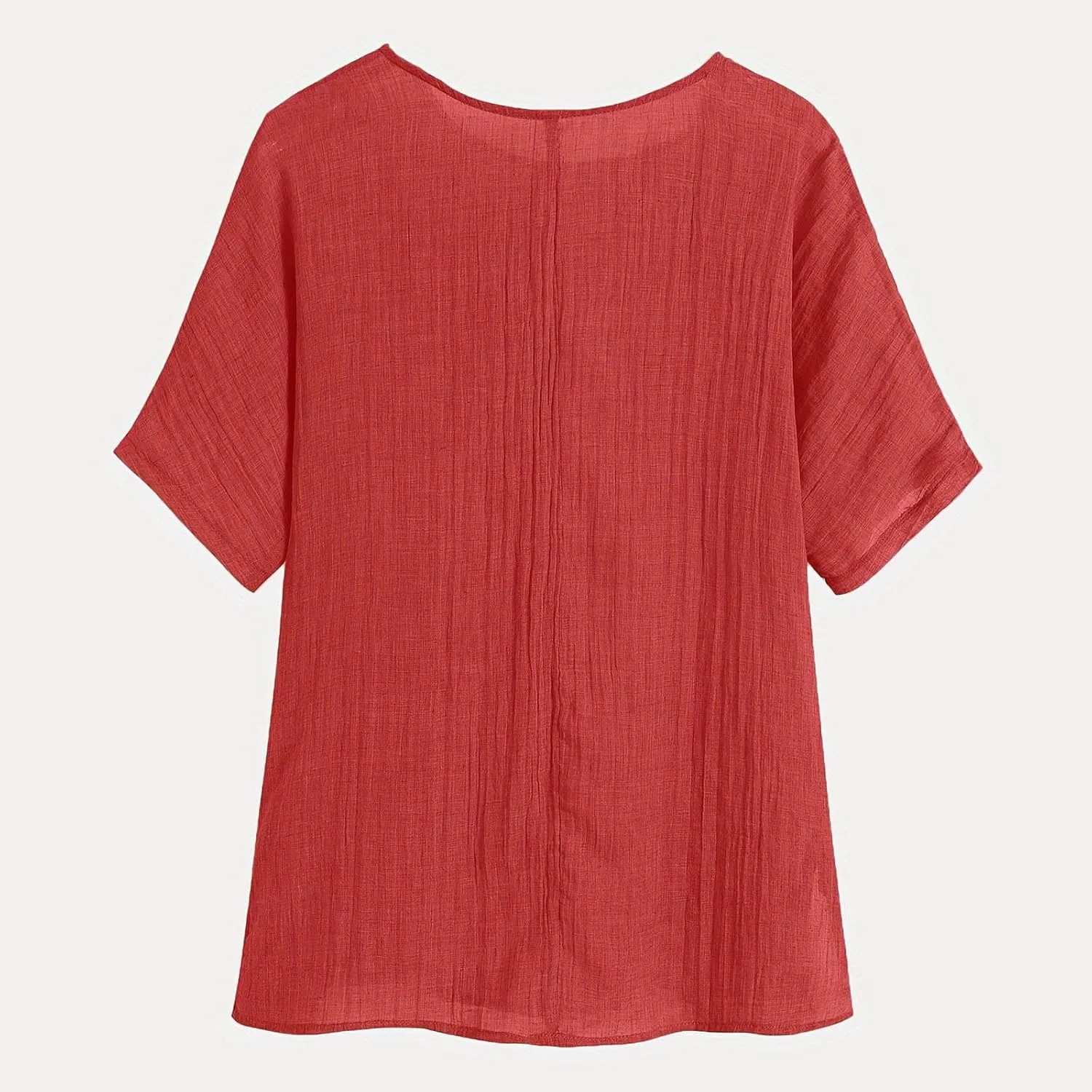 Women's Cotton Linen T-shirts Fashion Plus Size Tops Short Sleeve Crew Neck Tees Dragonfly Graphic Loose Fit Clothes