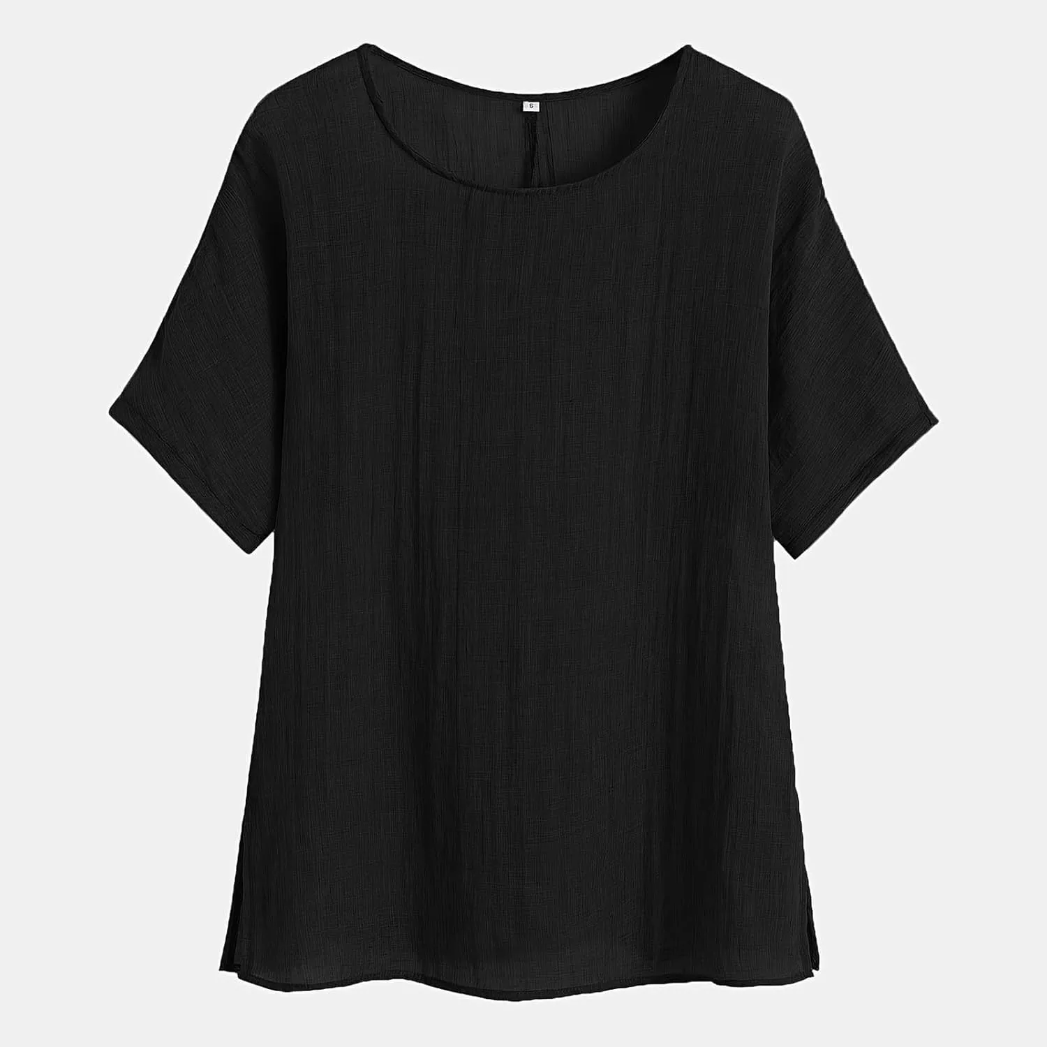 Women's Cotton Linen T-shirts Fashion Plus Size Tops Short Sleeve Crew Neck Tees Dragonfly Graphic Loose Fit Clothes