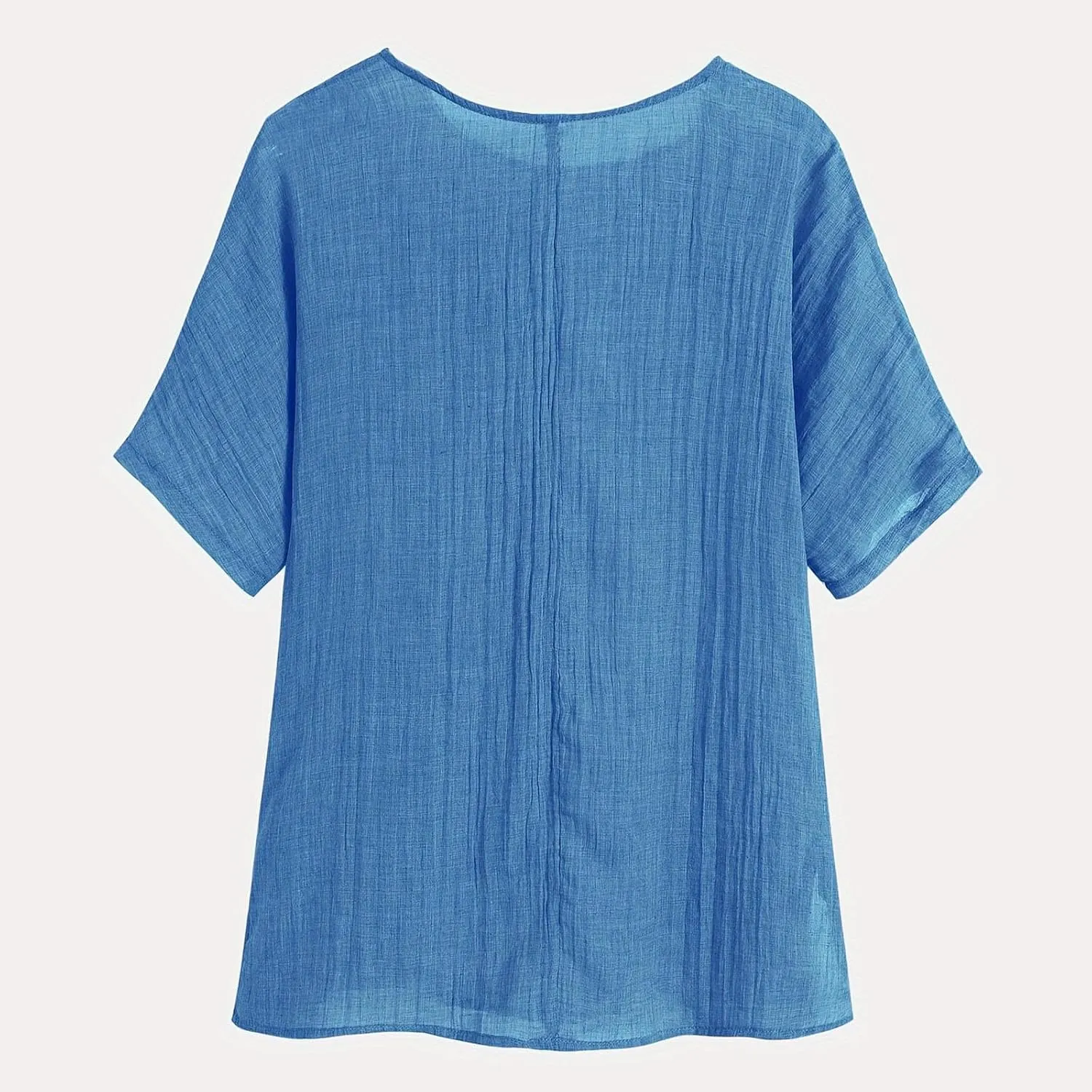 Women's Cotton Linen T-shirts Fashion Plus Size Tops Short Sleeve Crew Neck Tees Dragonfly Graphic Loose Fit Clothes