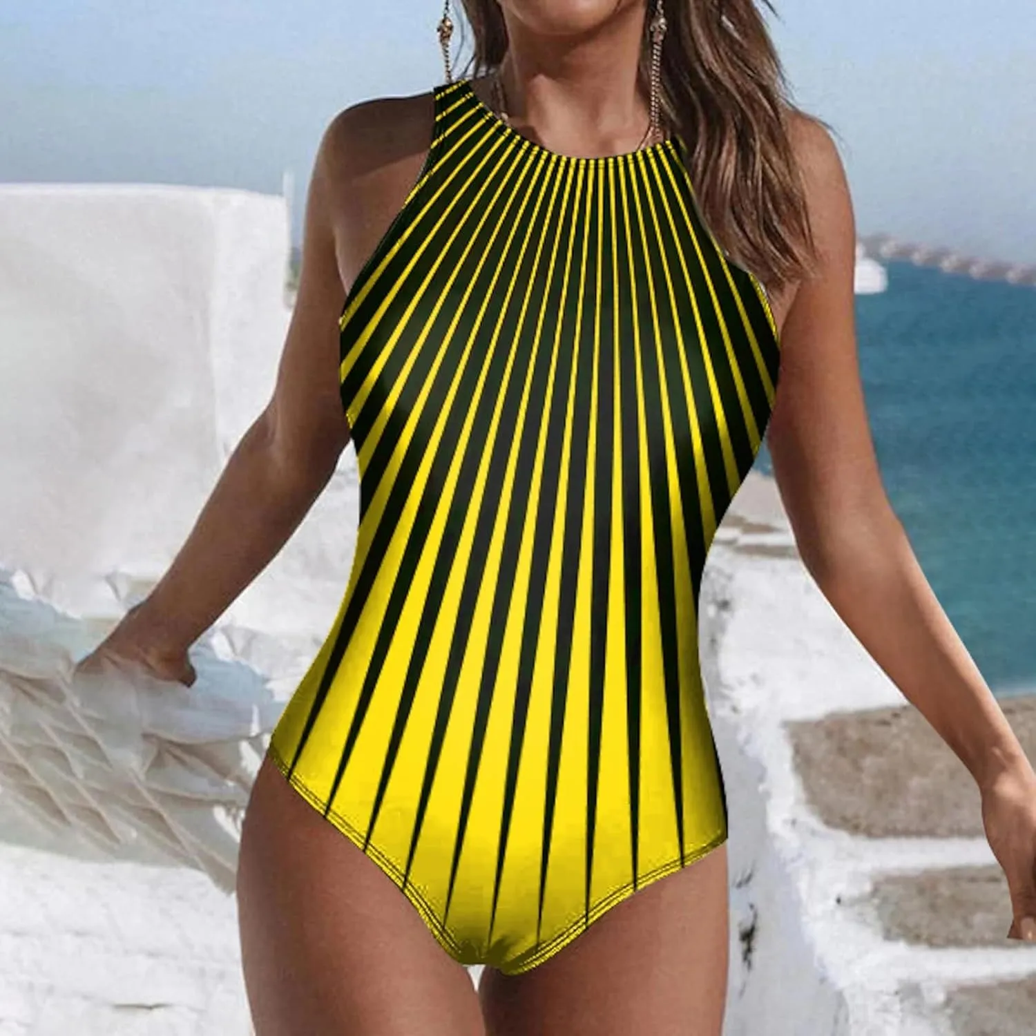 Women's One Piece Swimsuit Solid Color Soft Bikini Modest Swimwear Bathing Suits for Women One Piece One Piece
