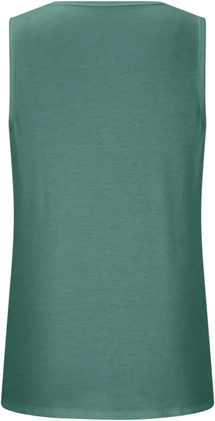 Womens Plus Size Tank Tops Flowy Pleated Tunic Blouse Sleeveless Round Neck Basic Shirts Summer Beach Fashion Clothes