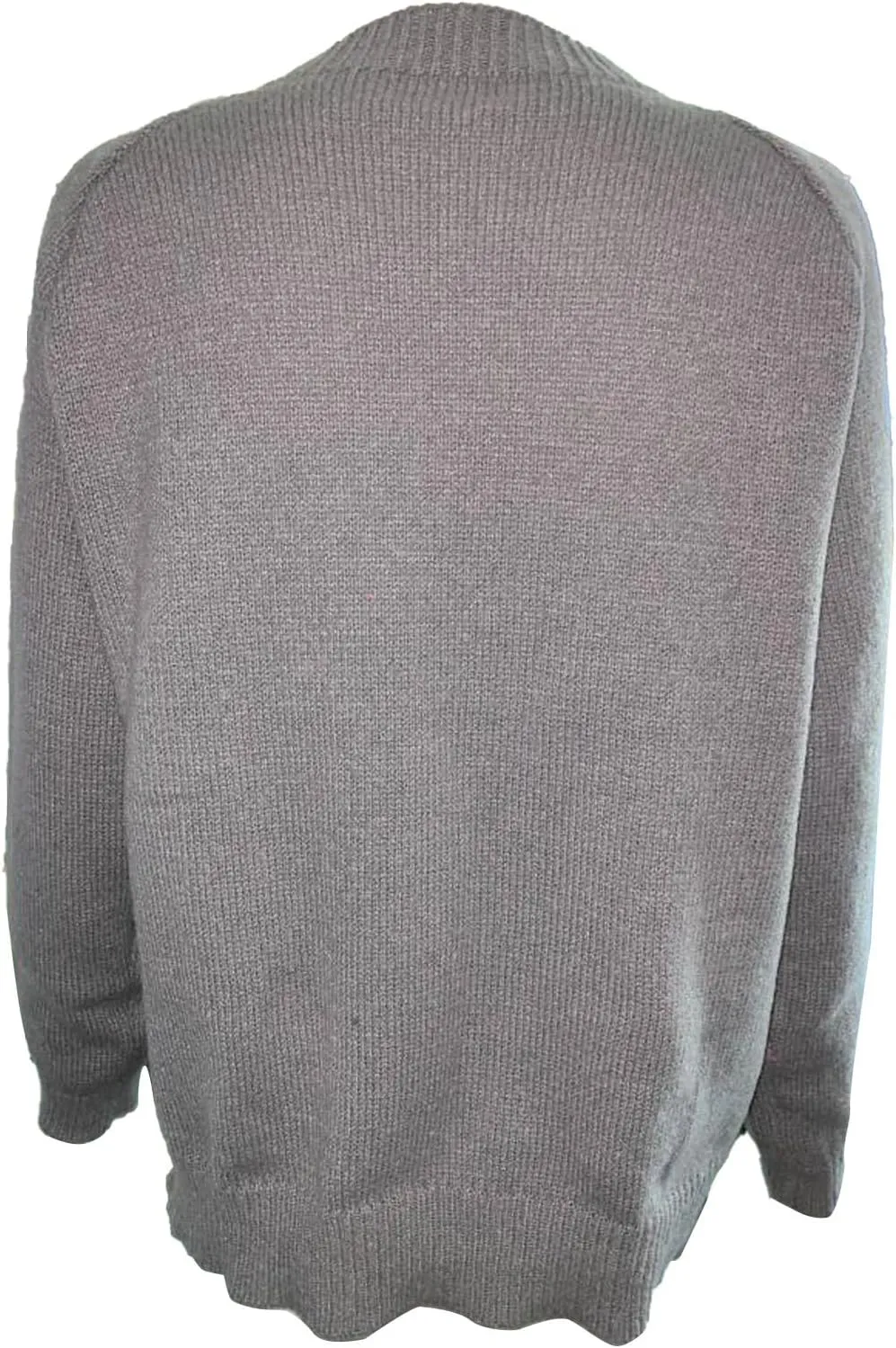 Womens Pullover Sweaters Cropped Lapel Collar V Neck Chunky Knitted Casual Slouchy Loose Jumper Tops Fashion 2024