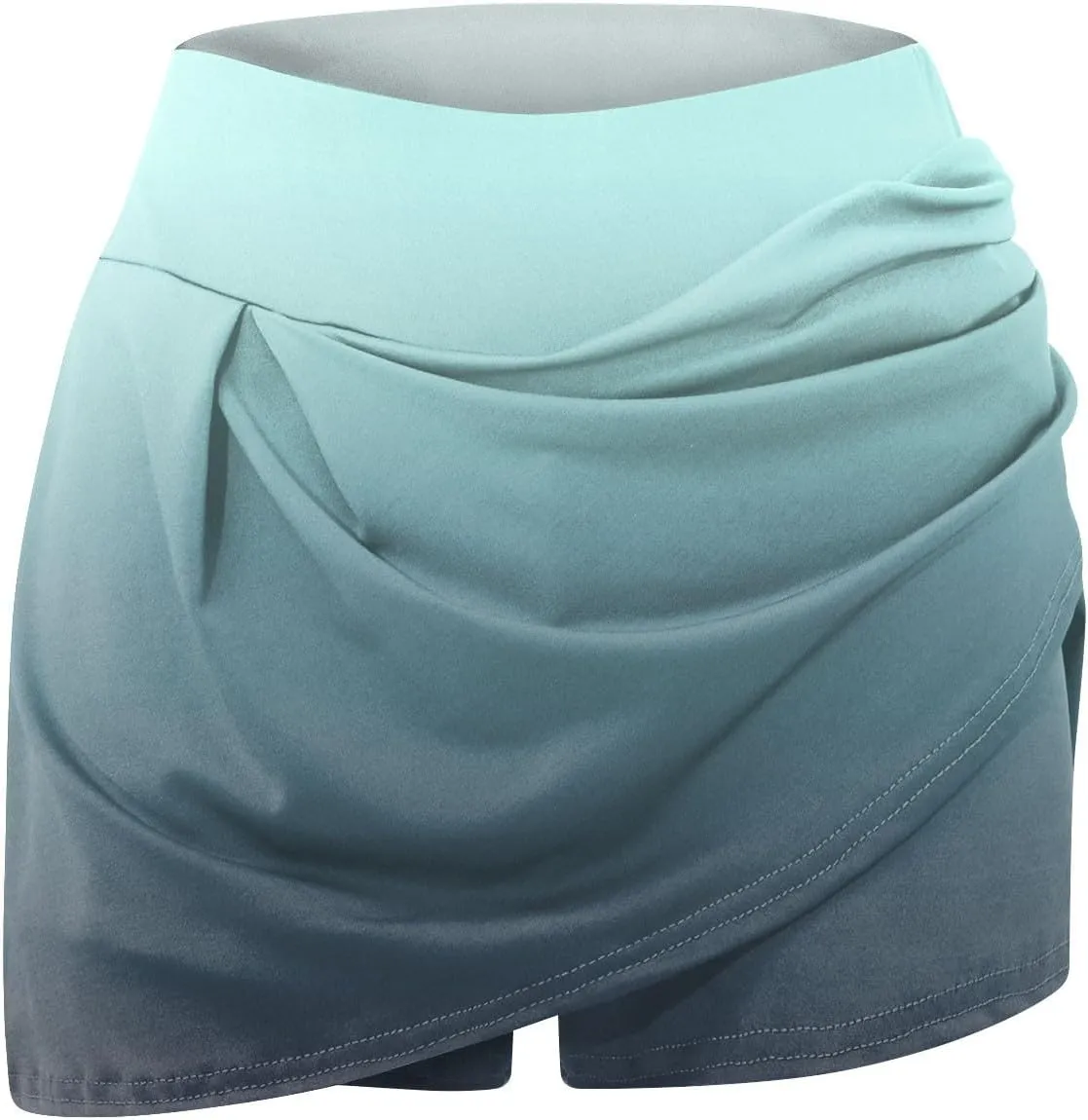 Women's Summer Athletic Loose Trendy Quick Dry Elastic High Waist Color Gradient Yoga Fitness Tennis Skirts 2025, S-5XL