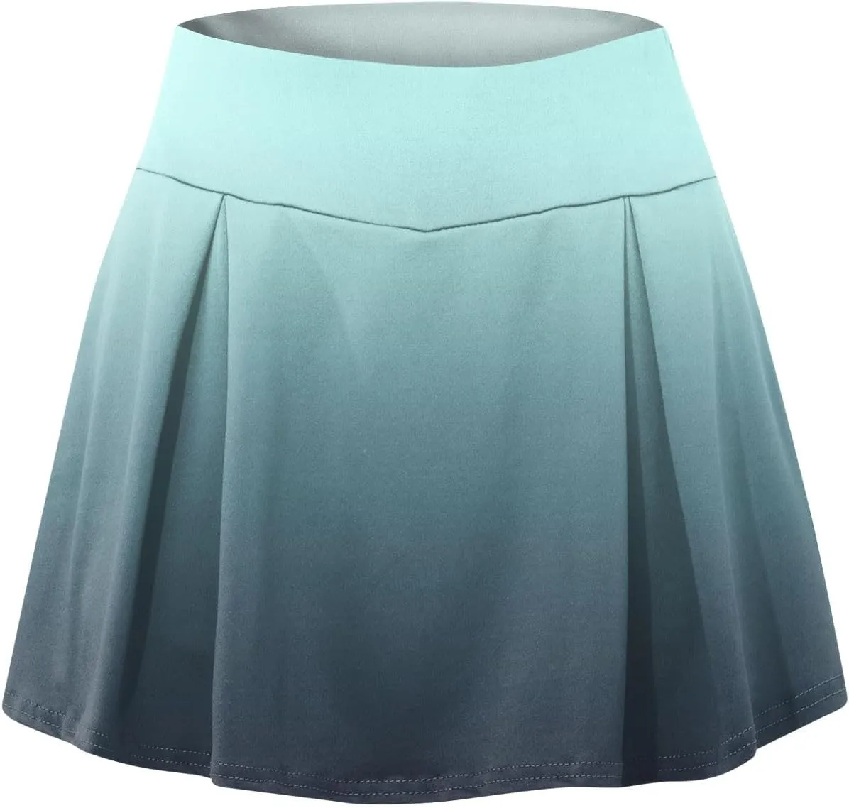 Women's Summer Athletic Loose Trendy Quick Dry Elastic High Waist Color Gradient Yoga Fitness Tennis Skirts 2025, S-5XL