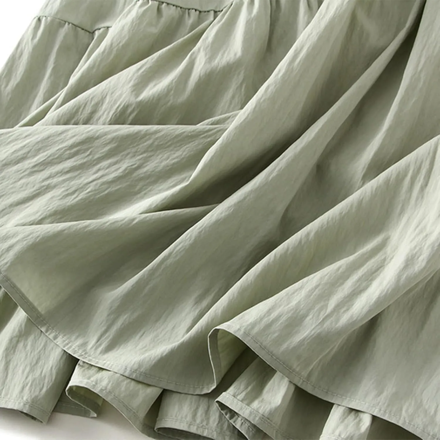 Womens Summer Boho Flowy Swing Tiered A-Line Midi Skirt Stretch Waist A-Line Big Swing Peasant Skirt 2025 Trendy