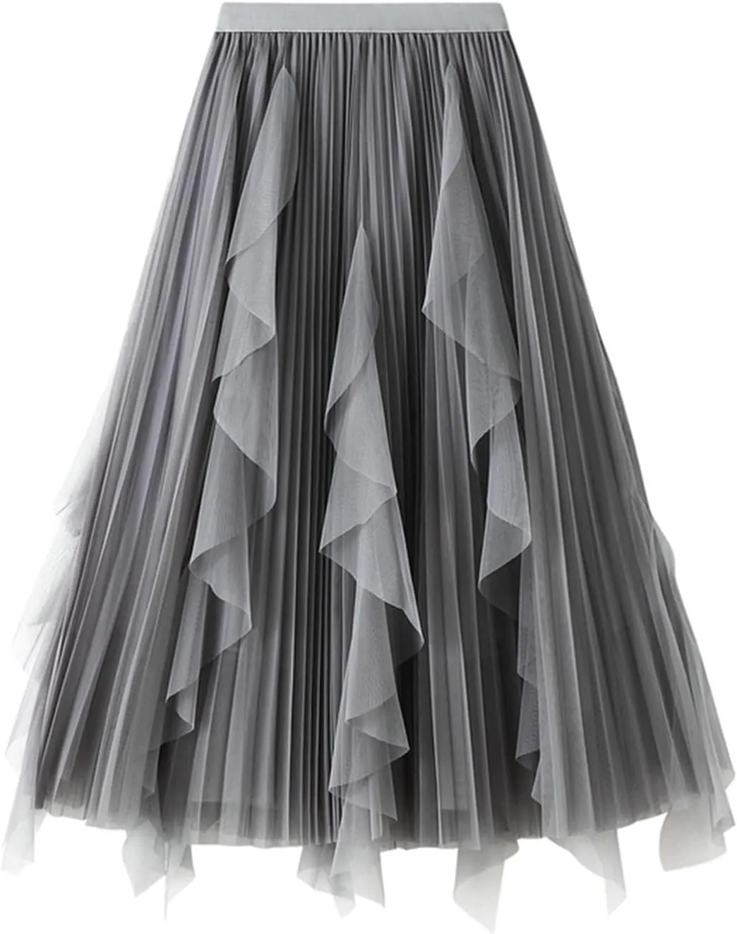 Womens Summer High Waist Tiered Beach Outfits A-Line Elastic Waist Long Skirt Bohemian Print Casual Maxi Skirt