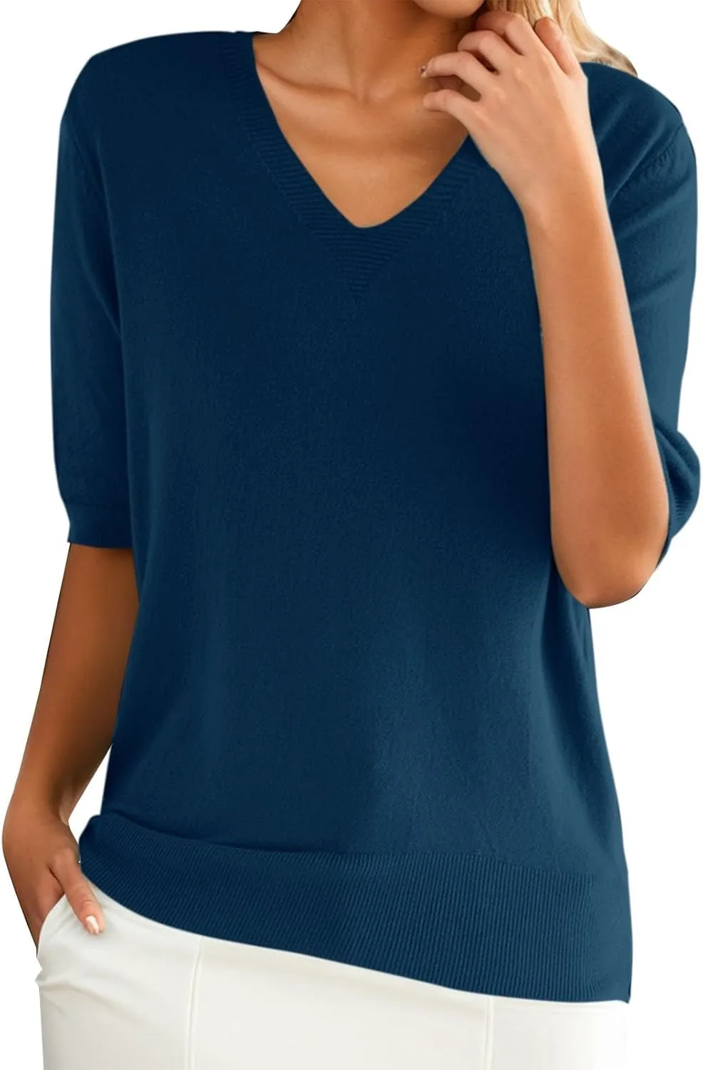 Women's T-Shirts Cotton Short-Sleeve Shirts Crew-Neck Tees Classic-Fit Breathable Casual Summer Tops Fashion Shirts