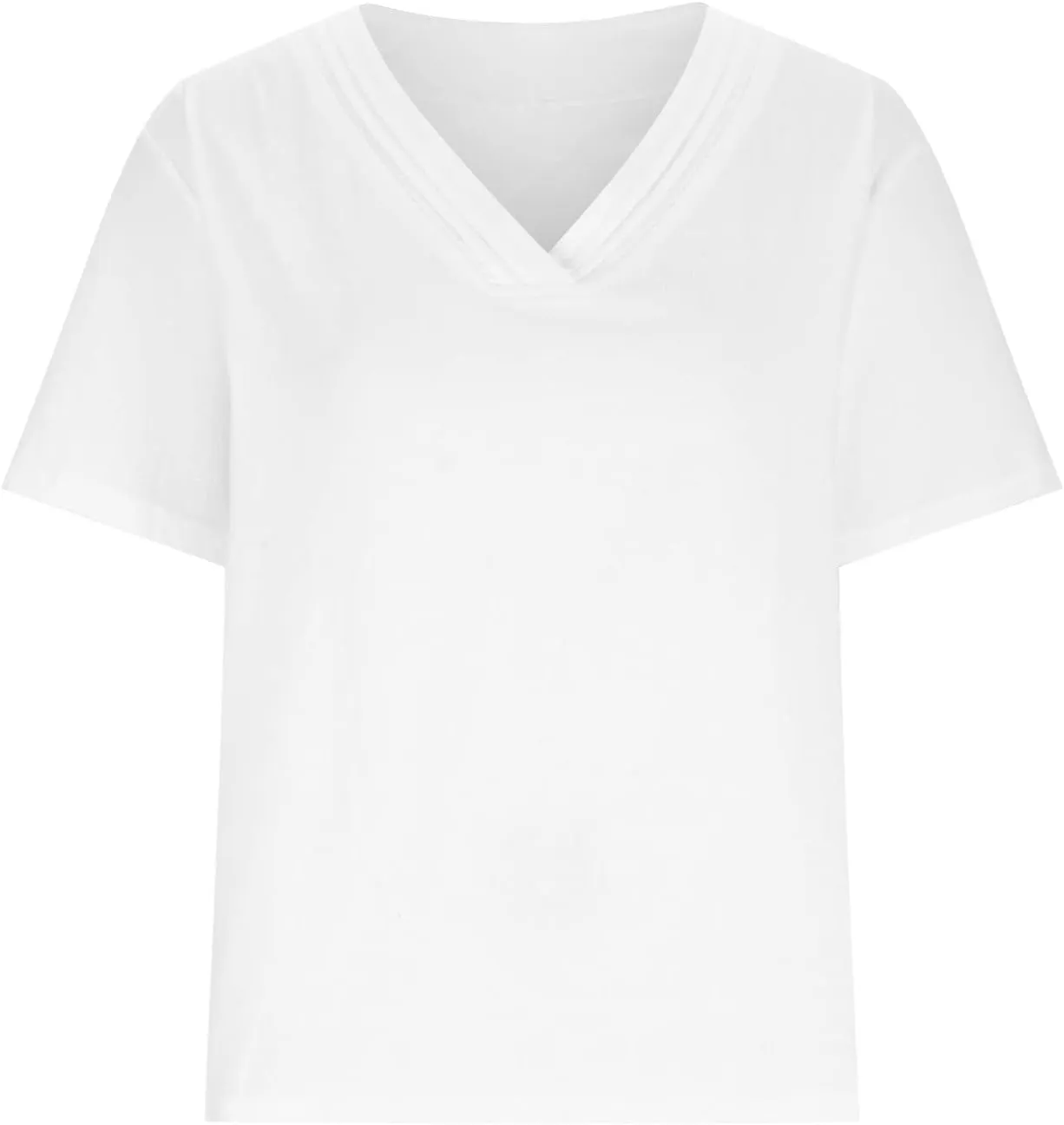Womens V Neck Short Sleeve T Shirts Casual Summer Tops Shirts Loose Fit Classic Comfy Cotton Linen Fashion Blouse Tees